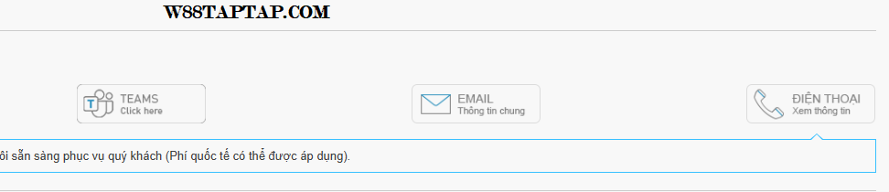 Kênh liên hệ khác của W88